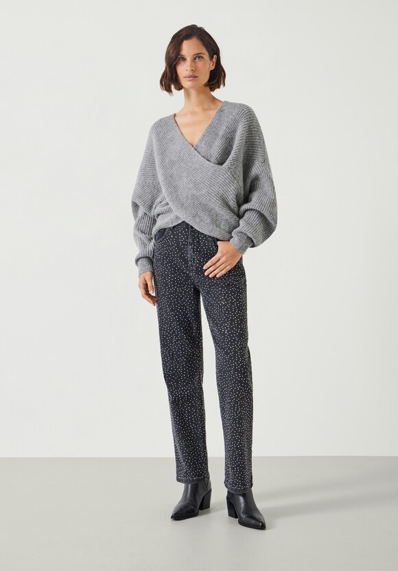 Betty Fluffy Cross Front Jumper