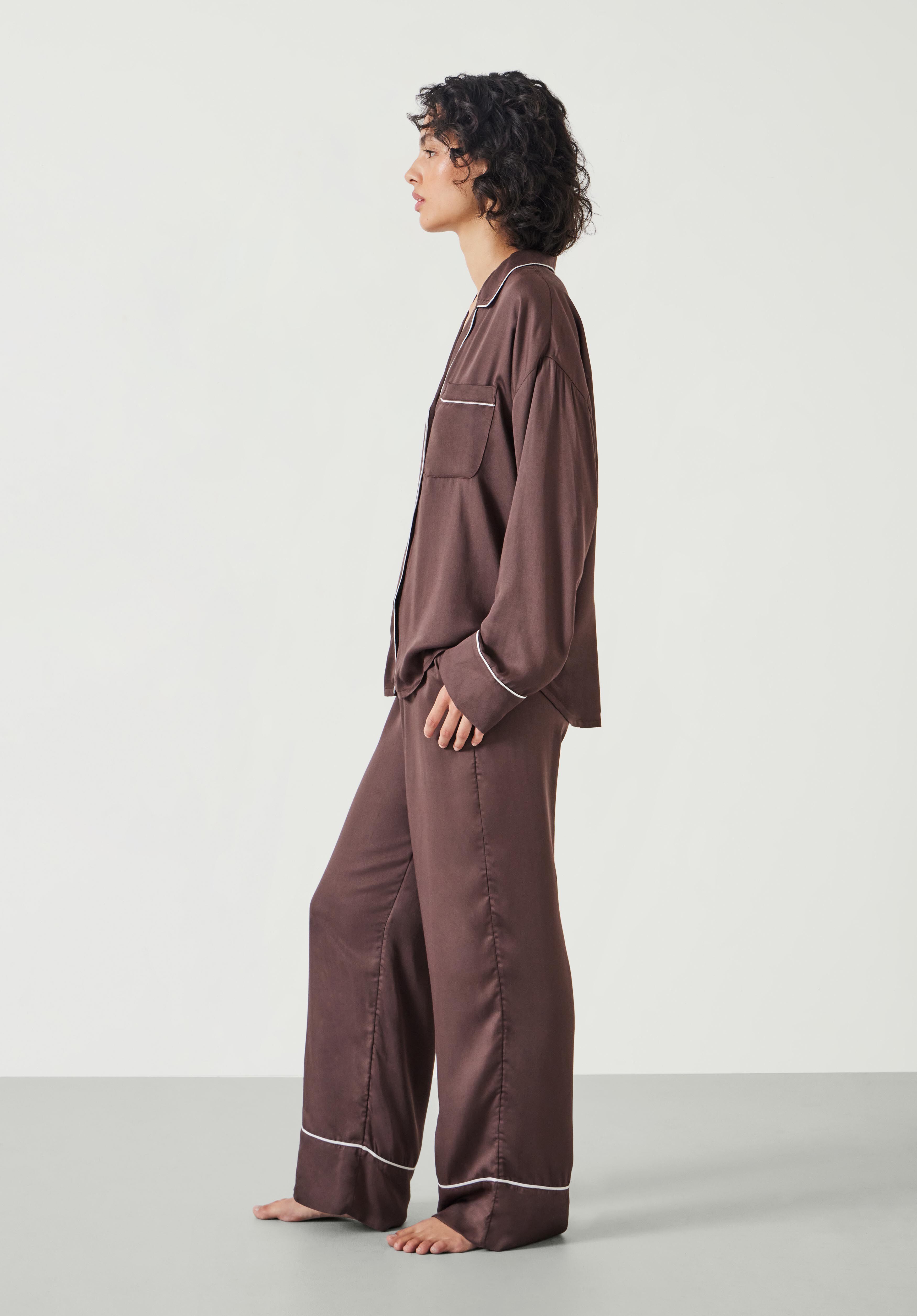 Angelina Satin Modal Pyjama Set