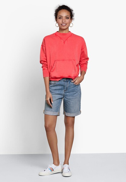 Ribbed Mock Neck Sweatshirt