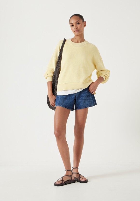 Cotton Boxy Rib Jumper