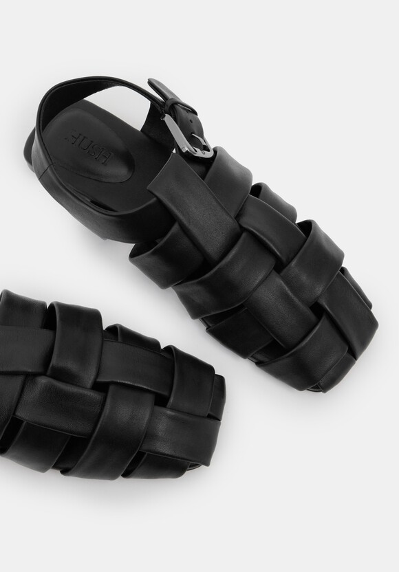 Leather Caged Fisherman Sandals