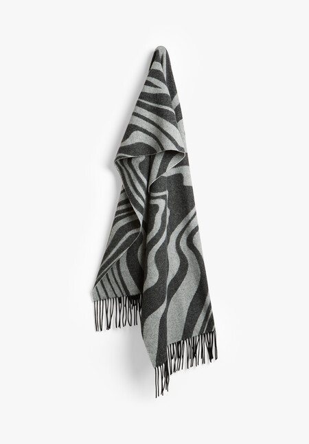 Asymmetric Midweight Wool Scarf