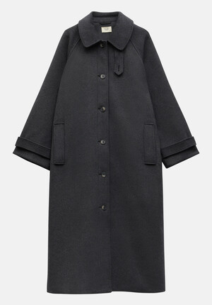 Marlowe Relaxed Raglan Wool Blend Coat