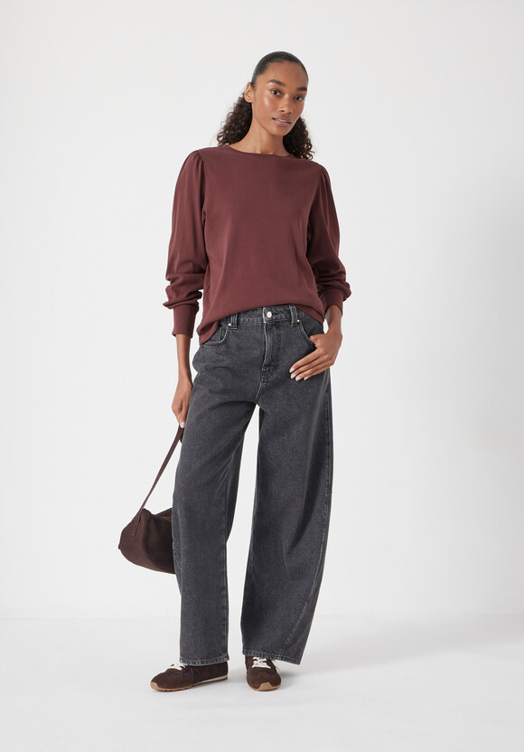 Emily Puff Sleeve Jersey Top