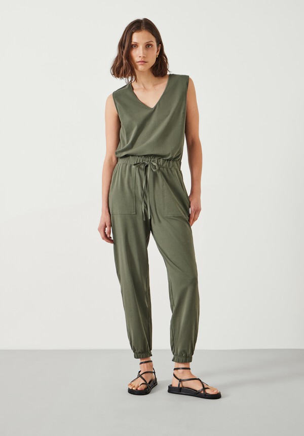 Aylen V Neck Jersey Jumpsuit