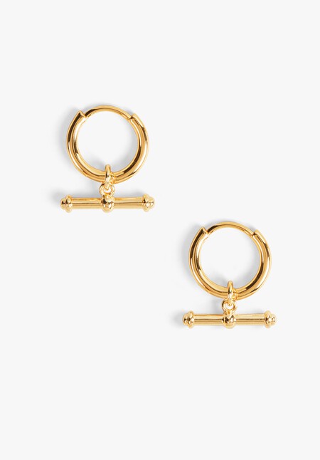 Rosie T Bar Hoop Earrings