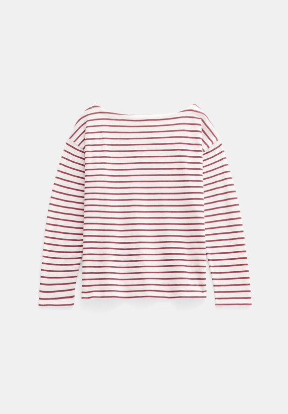 Slash Neck Stripe Top