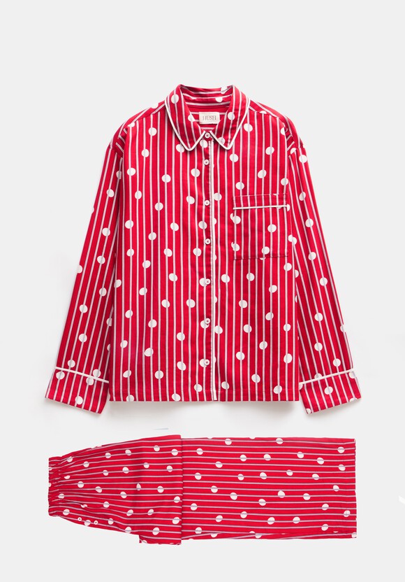 Luella Brushed Cotton Stripe Polka Dot Pyjama Set