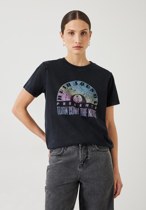 Ombre Rainbow Graphic T Shirt
