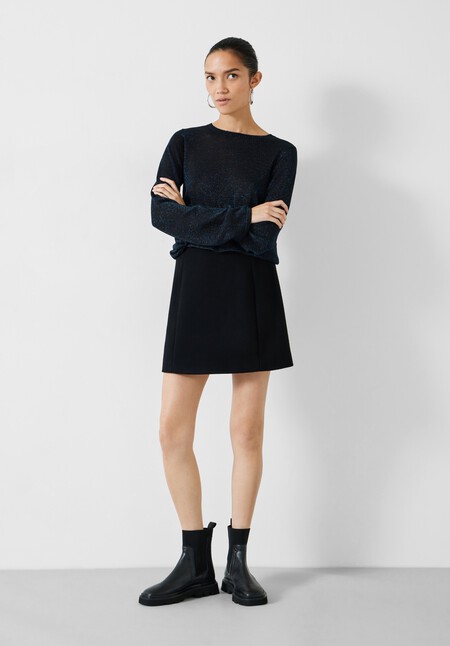 Lorine Metallic Crew Jumper