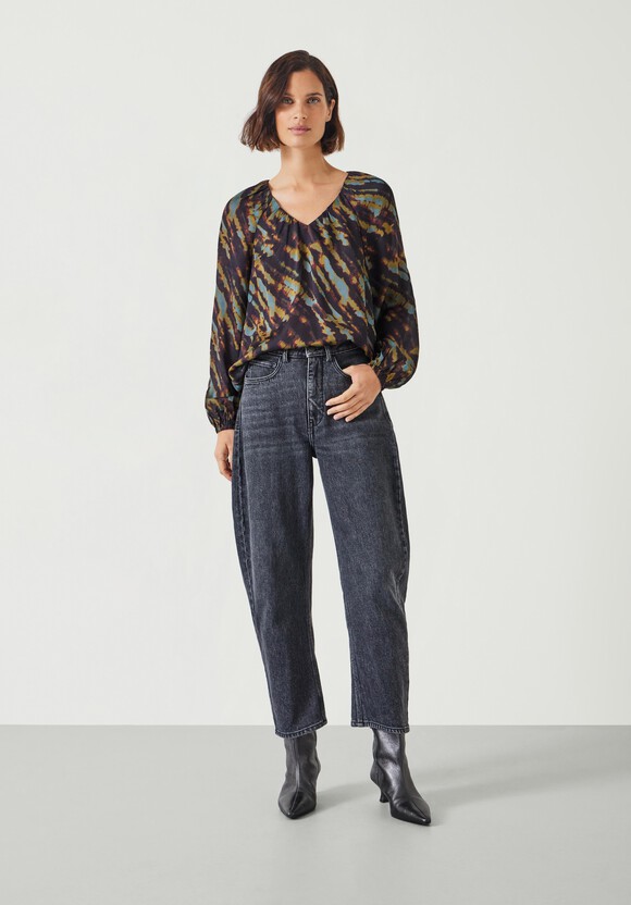 Elise Printed V-Neck Blouse