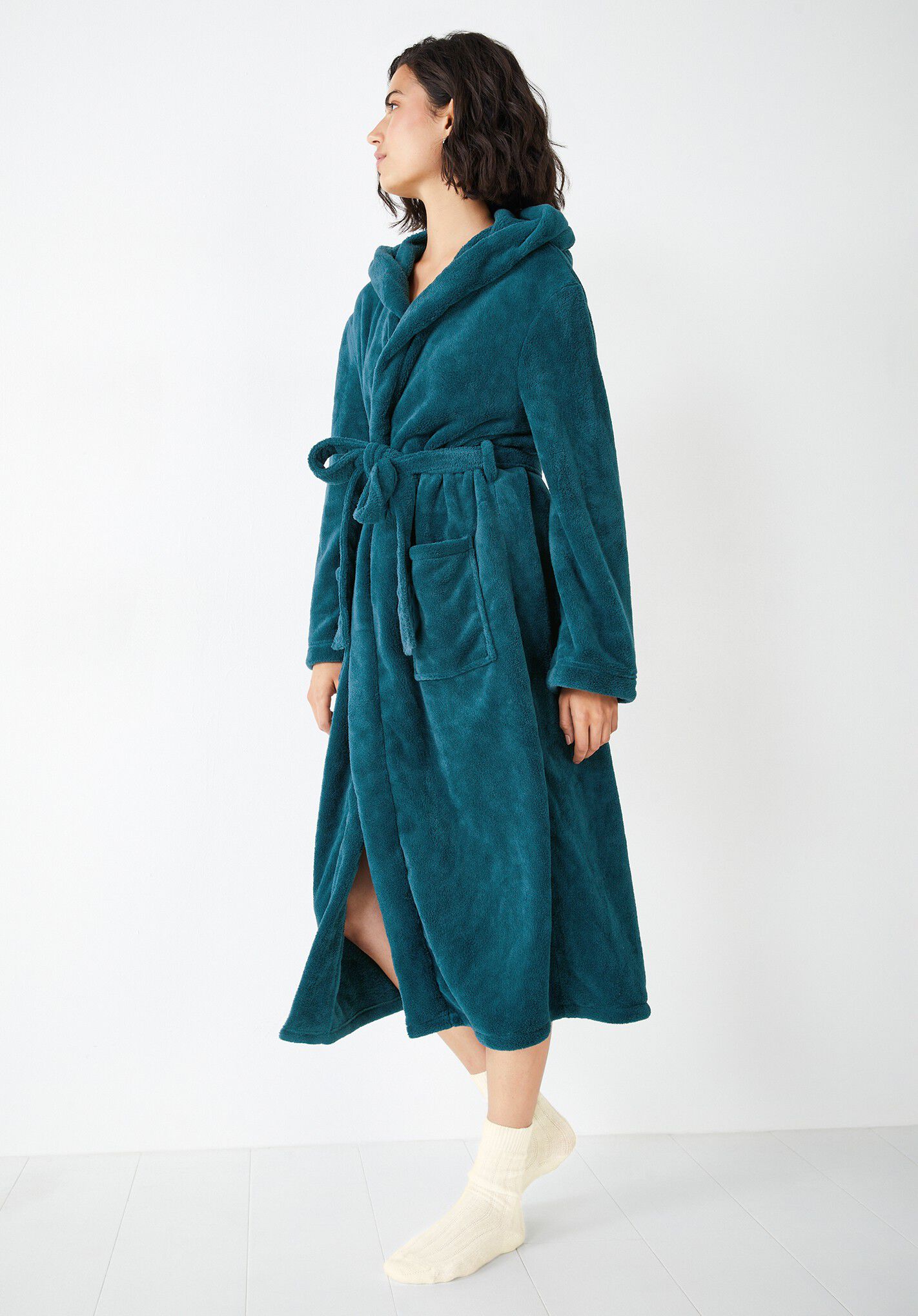 Snuggly dressing sales gown with hood
