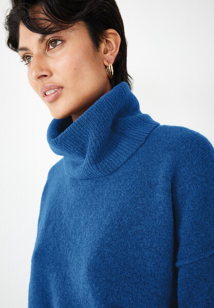 Meryll Crop Wool Blend Roll Neck Jumper