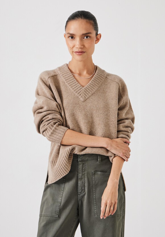 Erica Merino Wool V Neck Jumper