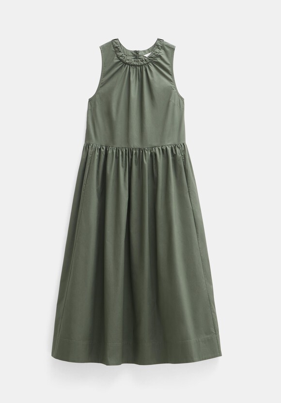Lightweight Cotton Sleeveless Crew Neck Maxi Dress