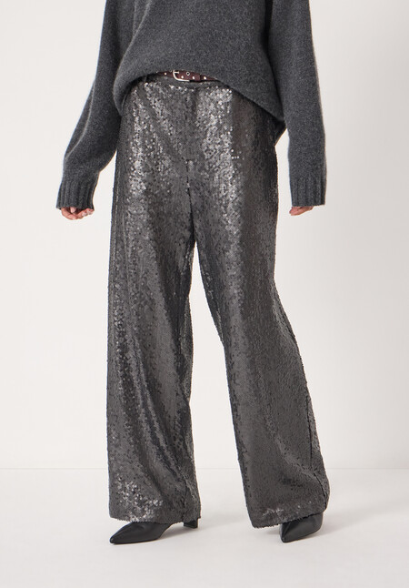 Sequin Wide Leg Trouser