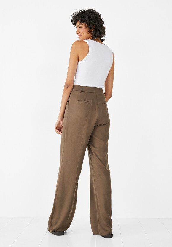 Emelia Wide Leg Trousers | Brown | hush