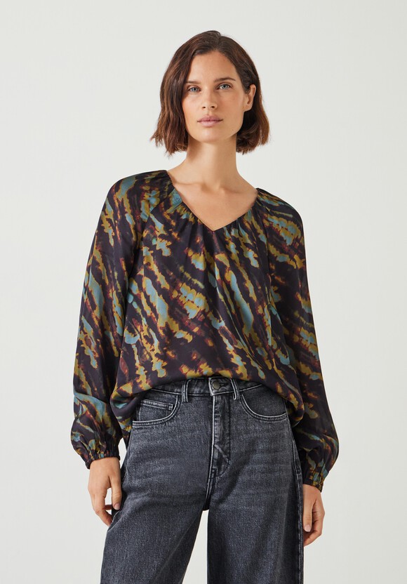 Elise Printed V-Neck Blouse
