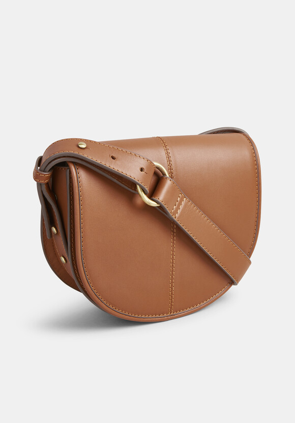 Louise Minimal Leather Saddle Bag