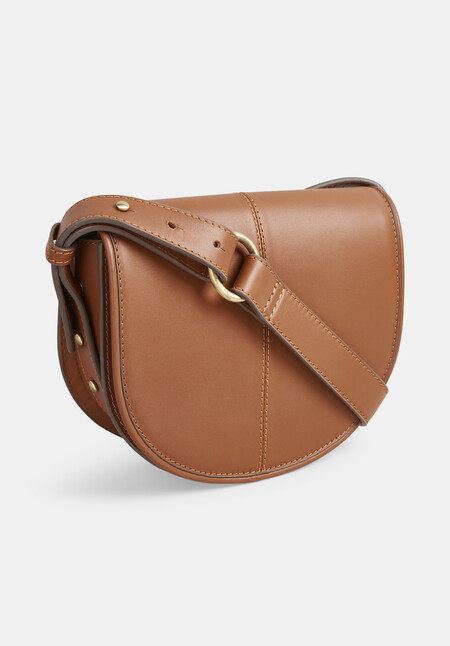 Louise Minimal Leather Saddle Bag