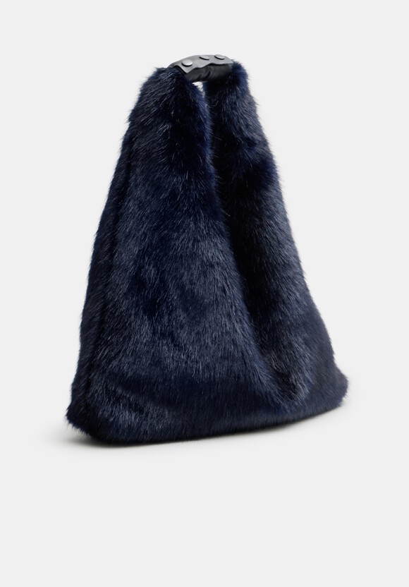Helen Moore Faux Fur Triangle Tote