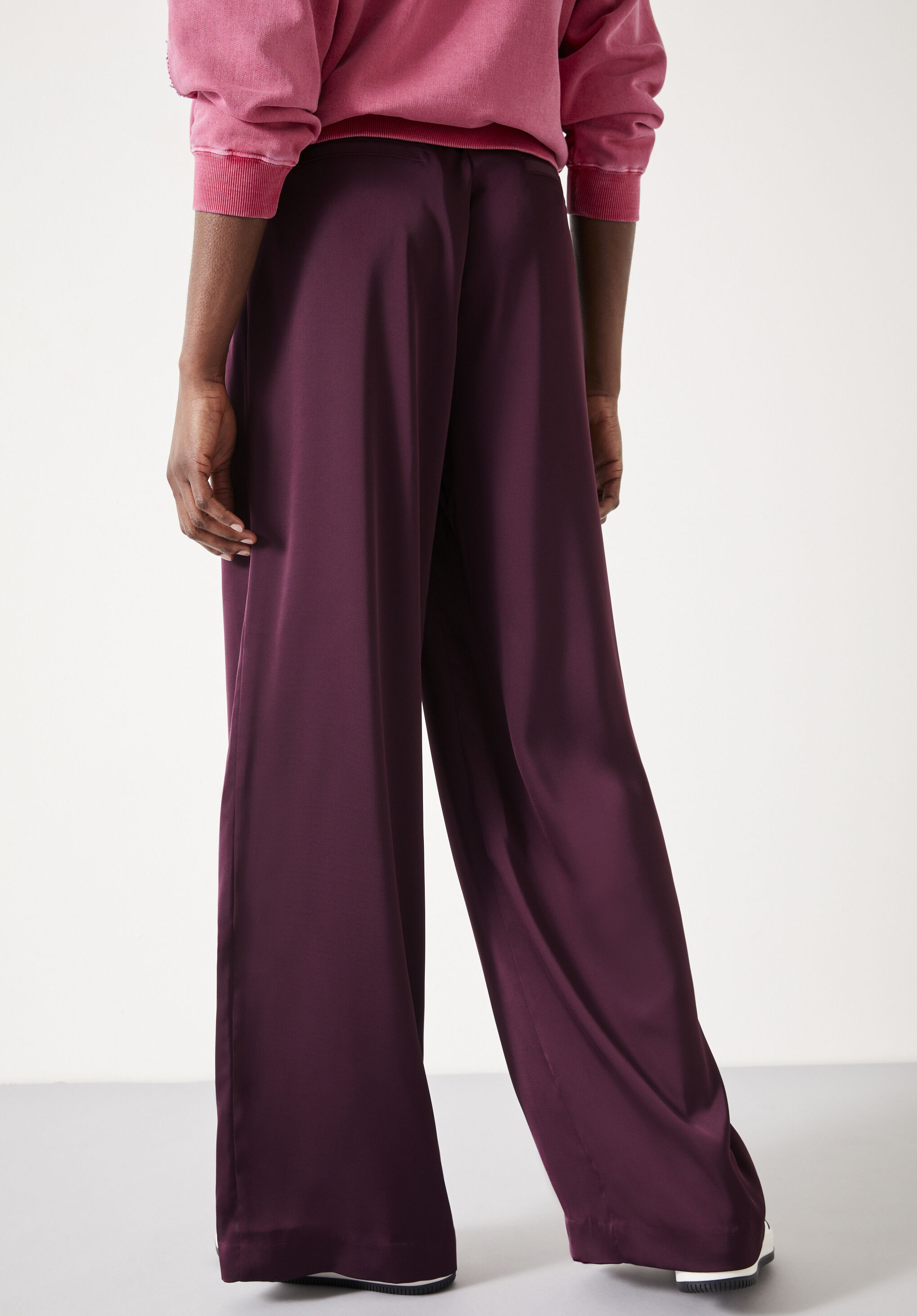 Melanie Satin Trousers Purple hush