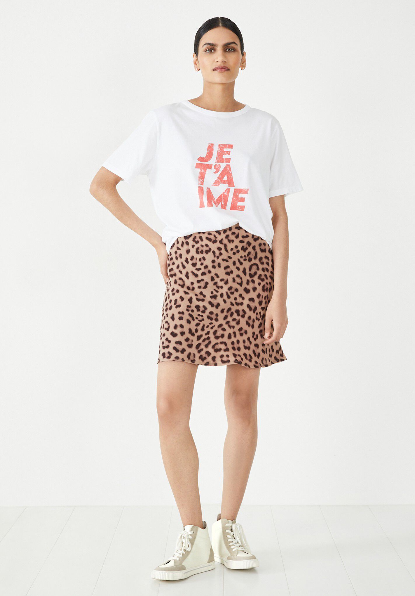 Leopard print mini skirt topshop store