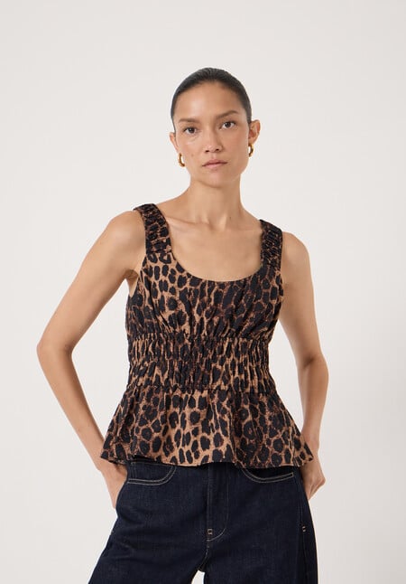 Air Flow Gathered Straps Top