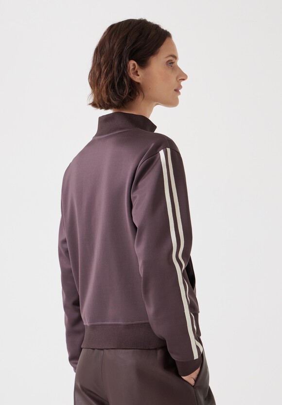 Zanna Side Stripe Zip Through Sweatshirt