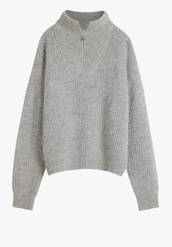 Dalia Half Zip Wool Blend Jumper