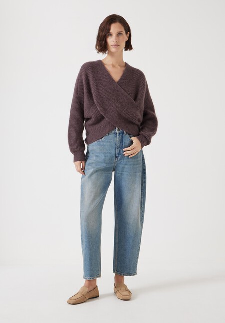 Betty Fluffy Cross Front Jumper