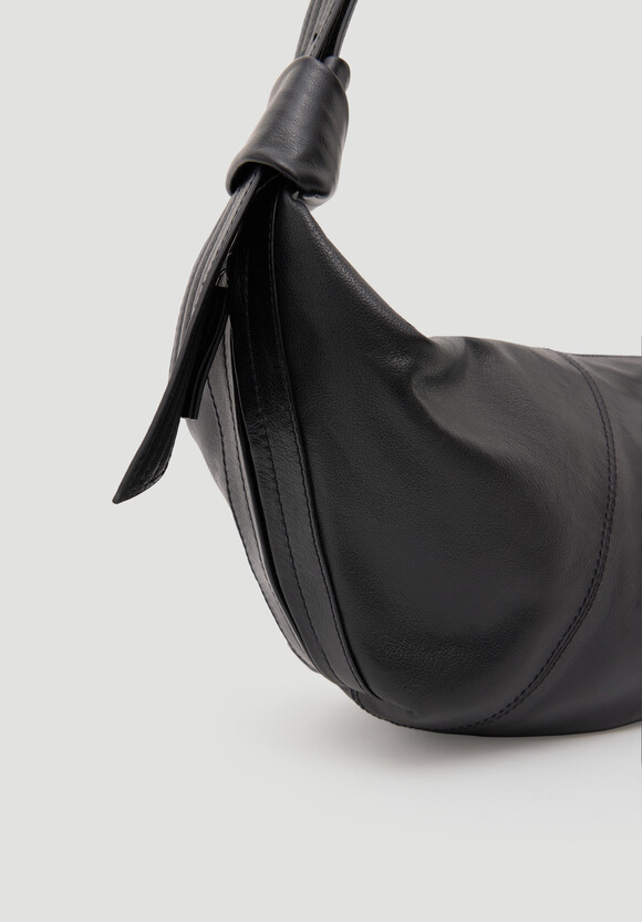 Oversized Leather Crescent Bag