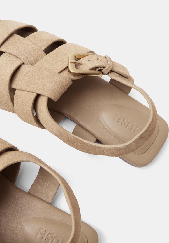 Leather Caged Fisherman Sandals