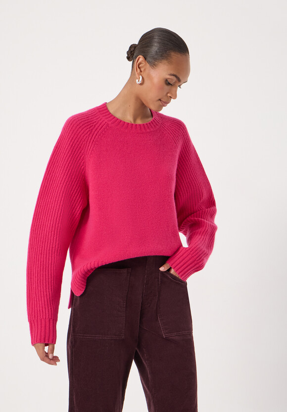 Mira Merino Wool Detachable Roll Neck Jumper