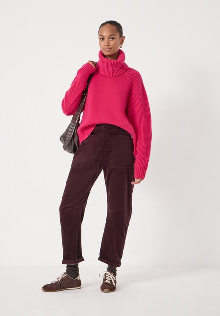 Mira Merino Wool Detachable Roll Neck Jumper