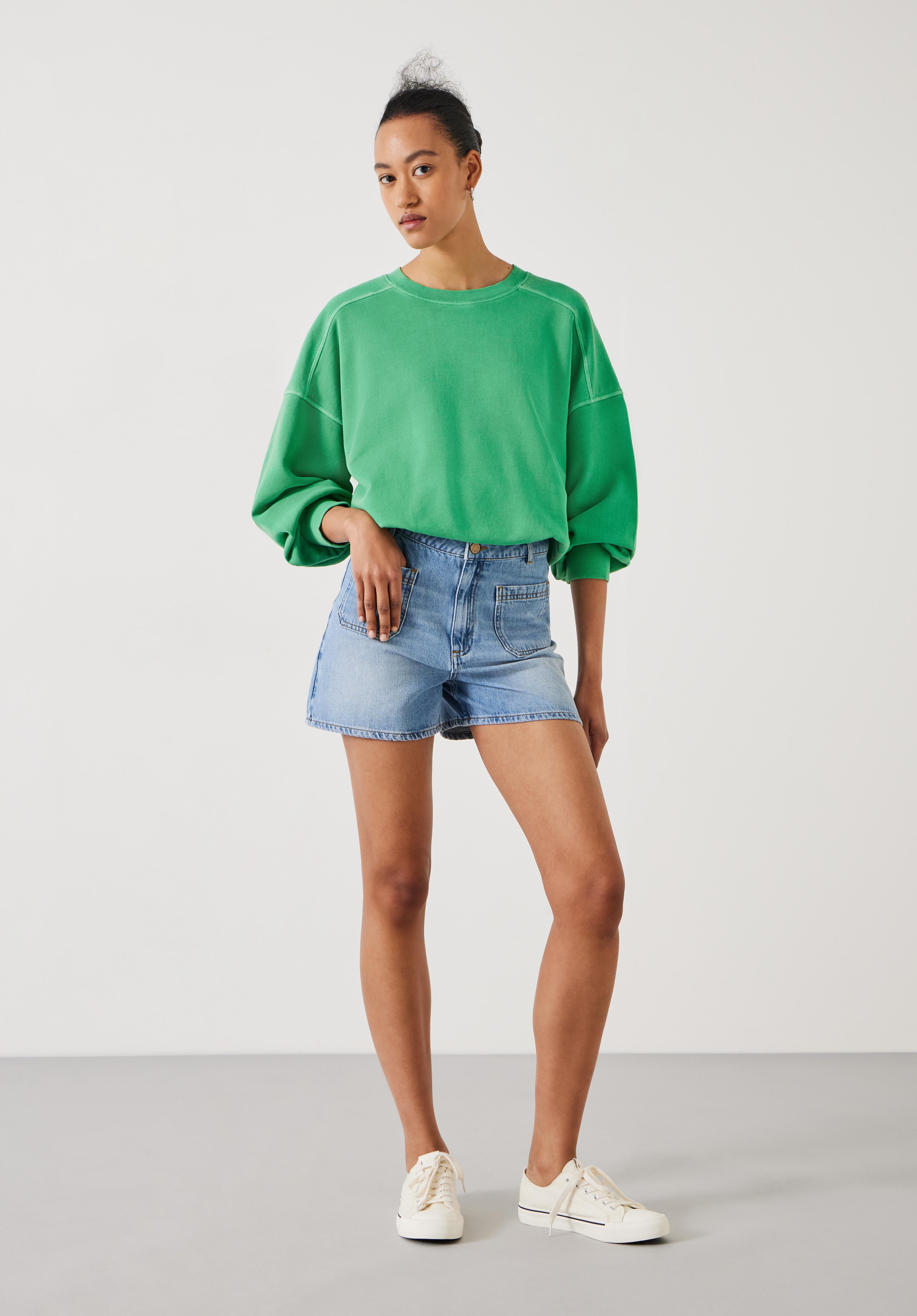 Blanca Oversized Bubble Hem Sweatshirt Jelly Bean hush