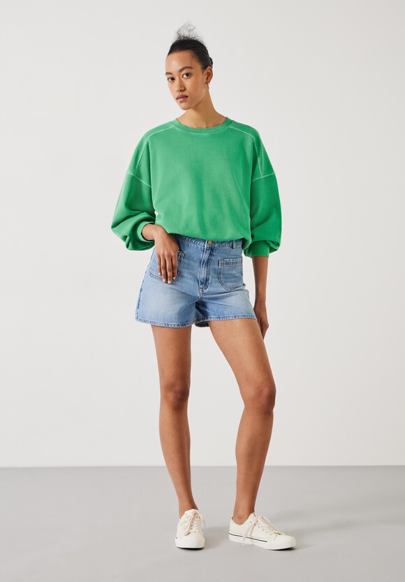 Blanca Oversized Bubble Hem Sweatshirt