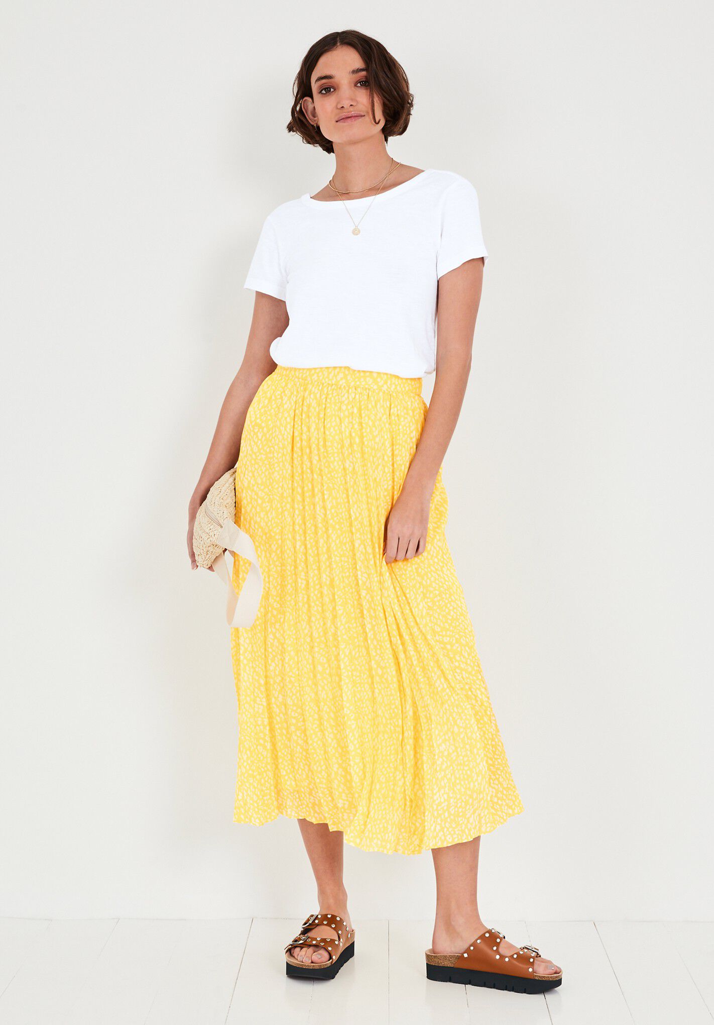 Yellow skirt midi Clearance
