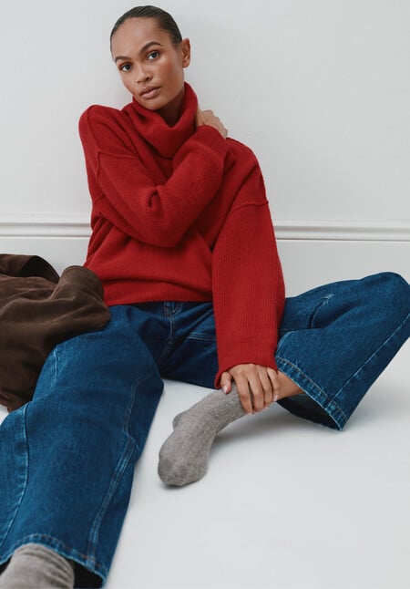 Meryl Wool Blend Roll Neck Jumper