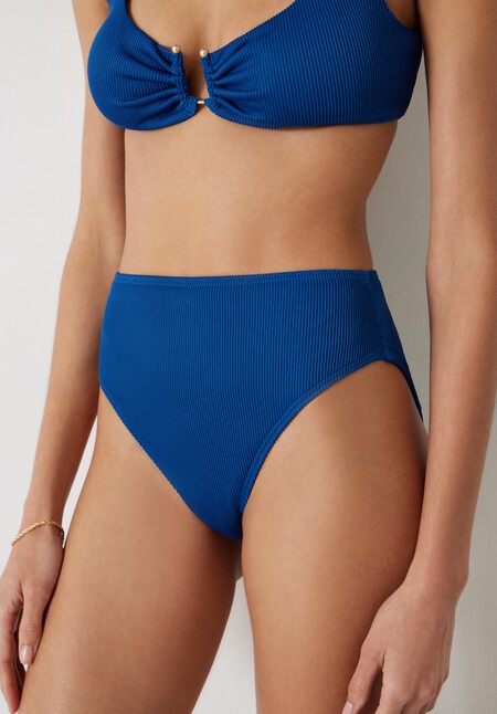 Harper High Waisted Rib Bikini Bottoms