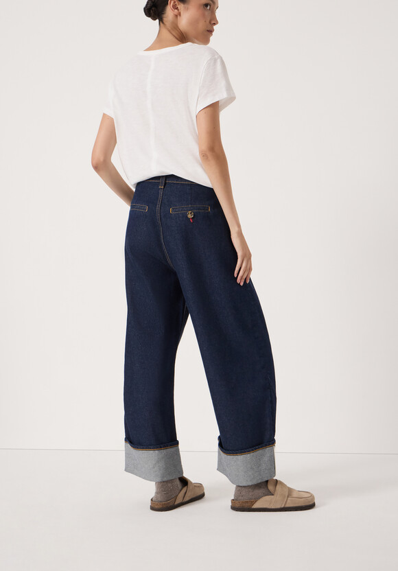 Faith Turn Up Barrel Leg Jeans