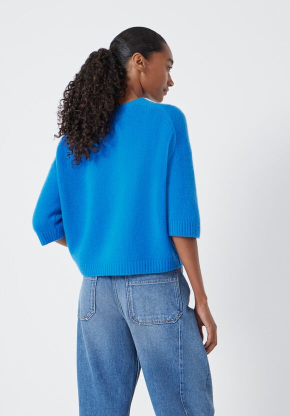 Short Sleeve Chunky Cashmere Tee