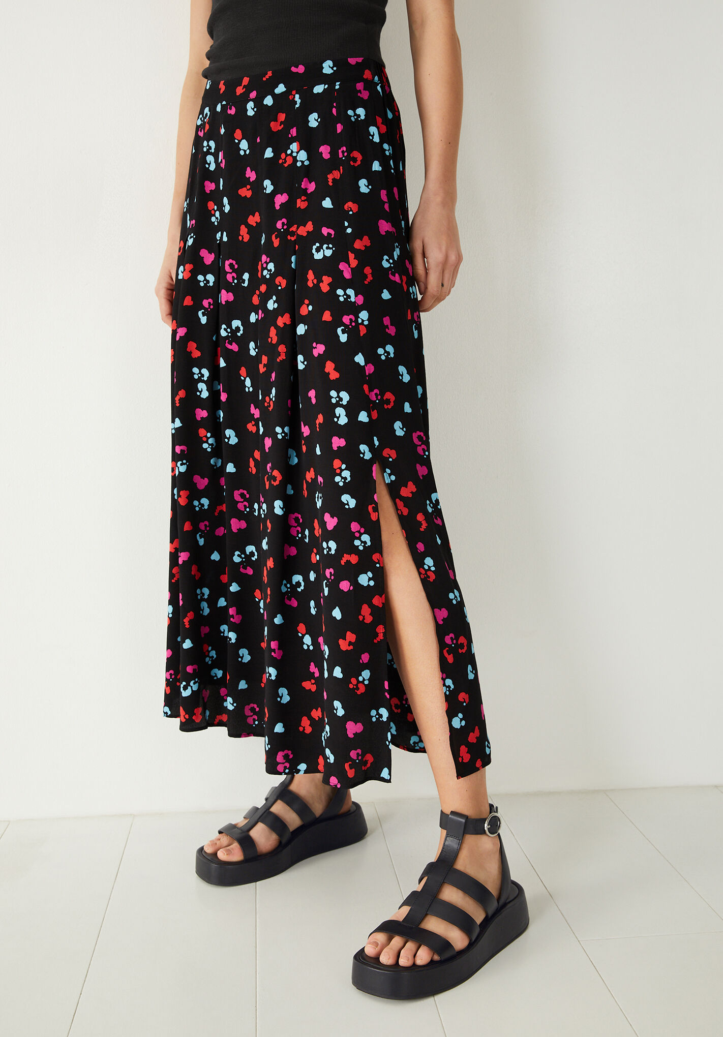 Goddiva Satin Pleated Skirt Wrap Midi Dress  Red  Sale from Yumi UK