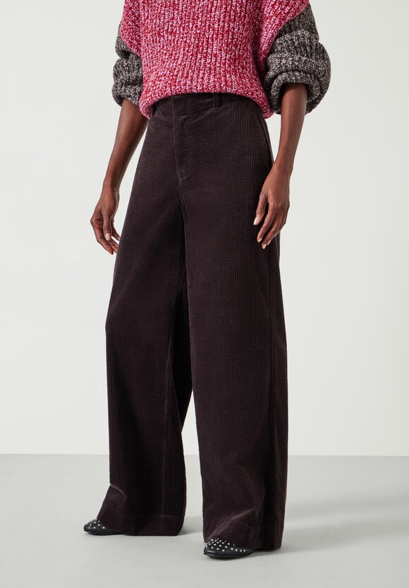 Wide Leg Cord Trousers