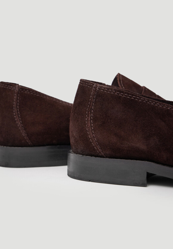Suede Almond Toe Loafers