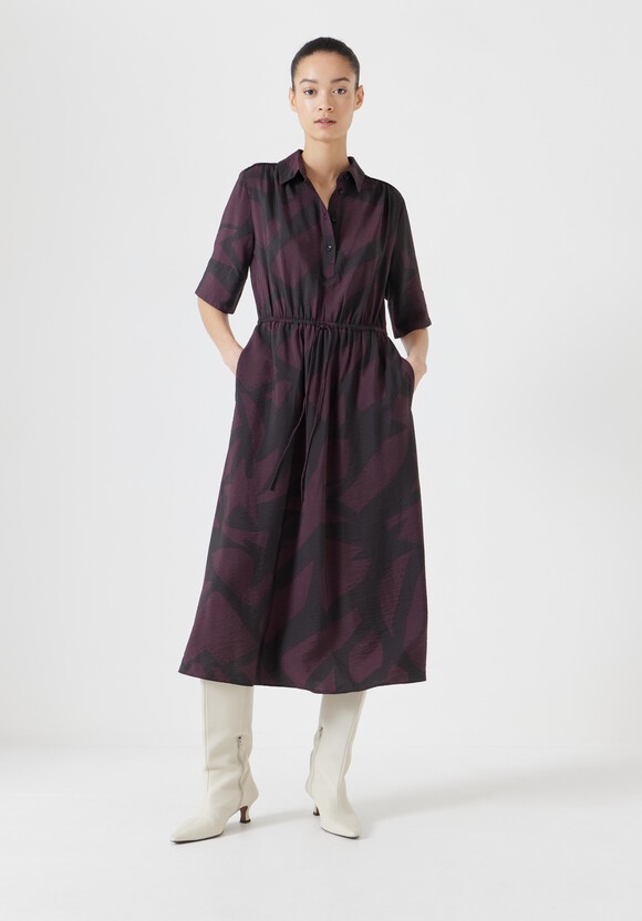 Air Flow Short Sleeve Midi Shirt Dress