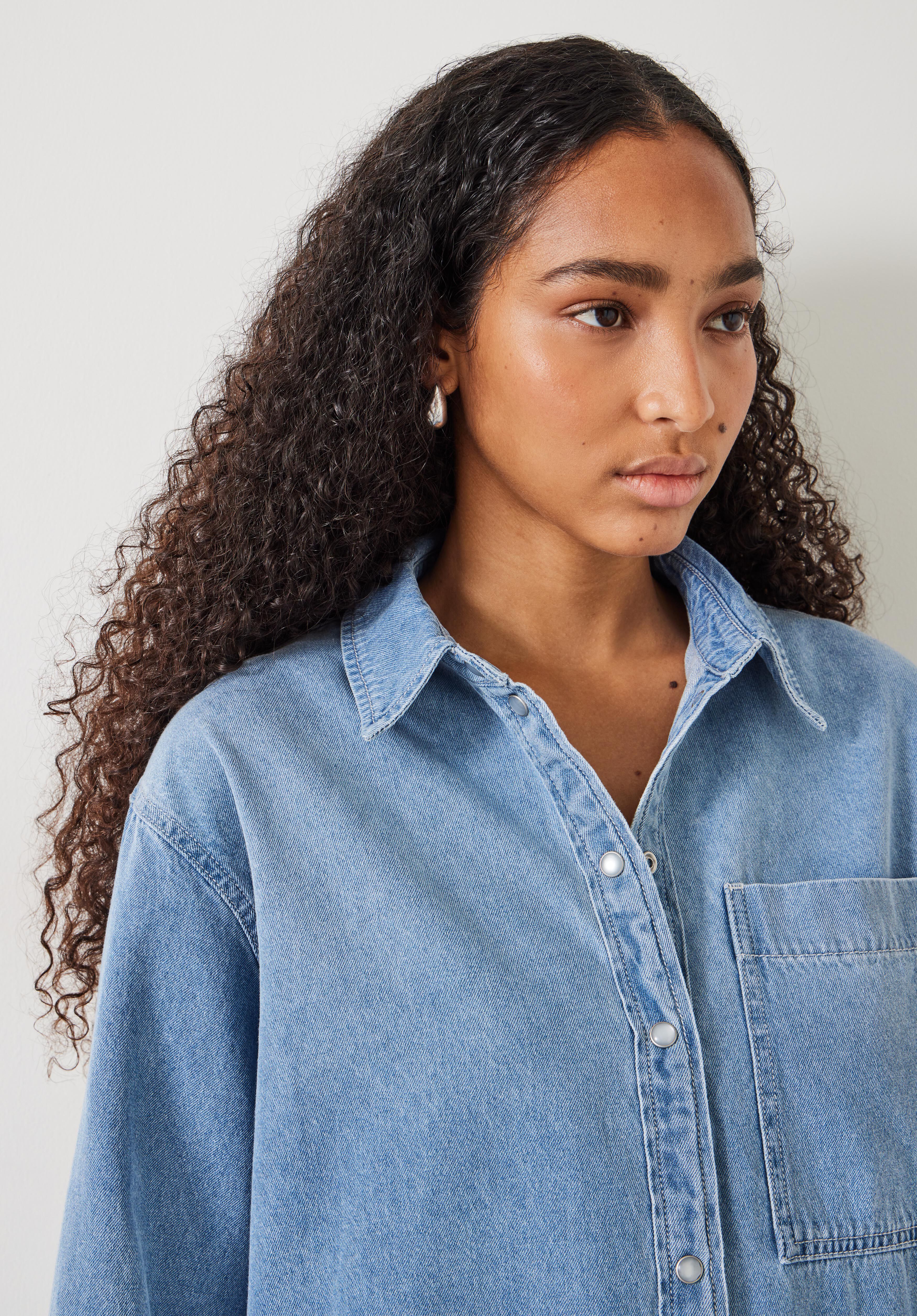relaxed denim shirt