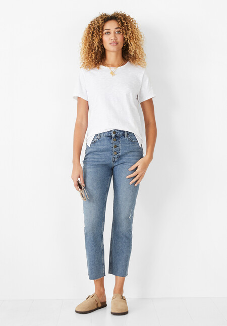 Dylan Straight Cropped Jeans