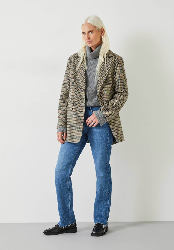Raia Ribbed Cashmere Roll Neck Jumper