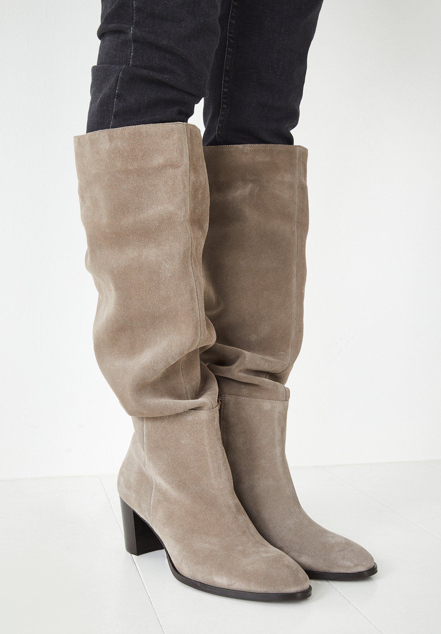 Draper Suede Boots Taupe hush